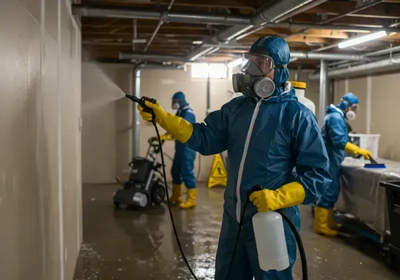 Basement Sanitization and Antimicrobial Treatment process in Houghton Lake, MI